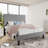 Modern Corduroy Upholstered Platform Bed Frame With Adjustable Headboard, Under Bed Storage, No Box Spring Required, Full Size,Queen Size,King Size,Multiple Colors-1039970786-1039970798
