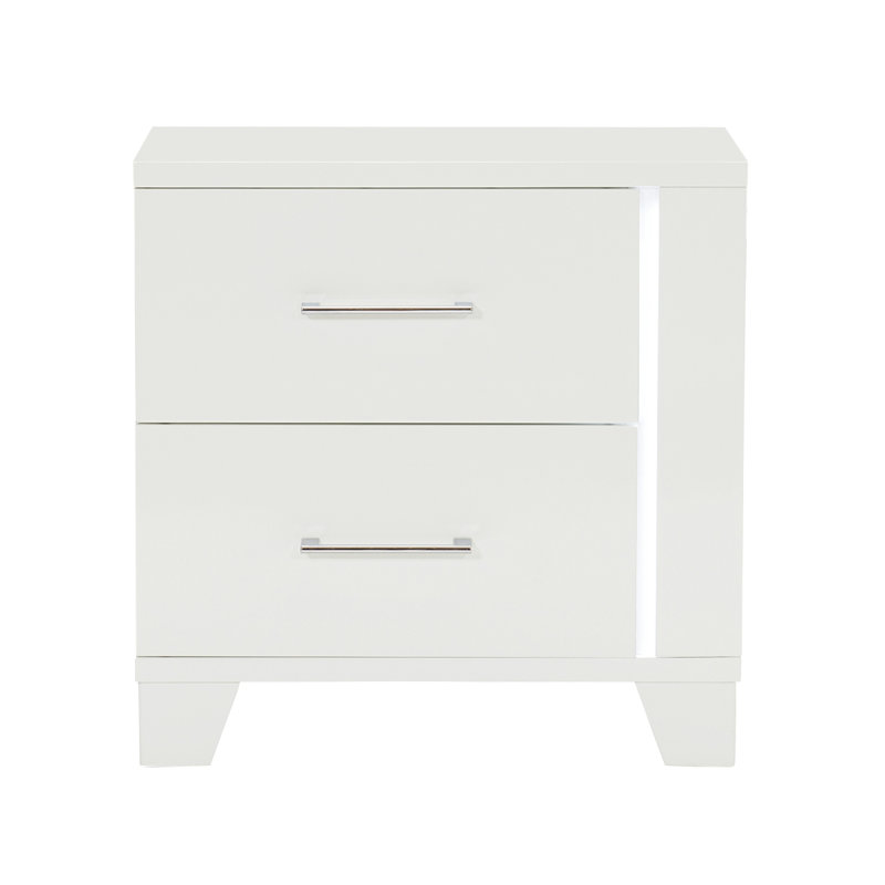 Haris LED 2 Drawer Nightstand
