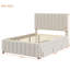 Lit plateforme tapissier avec lit gigogne et 3 tiroirs-730209342