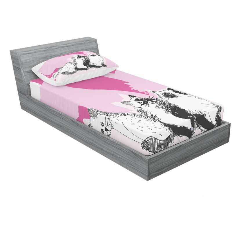 Microfiber Sheet Set, Twin Sheet Set with Fitted Sheet