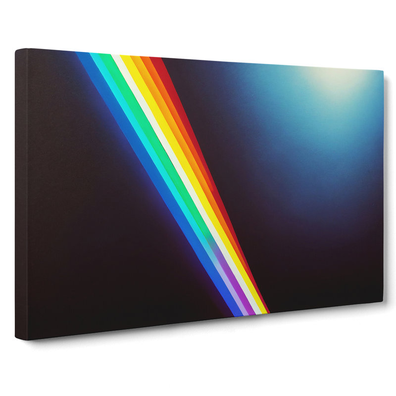 Rainbow Bolt - Wrapped Canvas, 35cm H x 50cm W x 3cm D