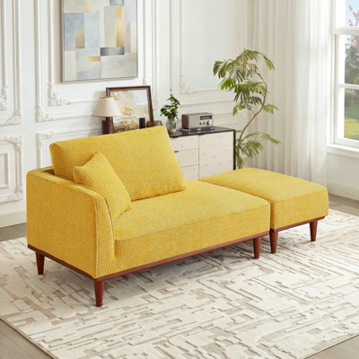 Chaise longue et tabouret rembourrés Finken