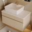Petit meuble-lavabo flottant simple 31,5 pouces avec lavabo