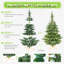 Arbre de Noël illuminé 5 pi avec 200 lumières DEL blanc chaud, 403 pointes en PE + PVC, aspect réaliste en couches, base en bois unique - arbre de Noël artificiel complet pour la décoration intérieure-2055194218