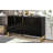 Modern Sideboard With Four Doors, Metal Handles & Legs And Adjustable Shelves Kitchen Cabinet (Black)