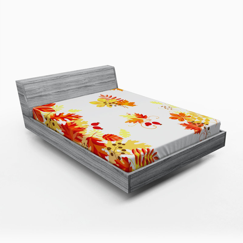 Microfiber Floral Fitted Sheet, Full Fitted Sheet