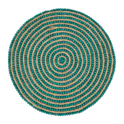 Dagur Wood Beads, Polyester No Pattern Round