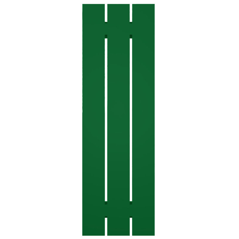 Volets en composite à deux planches espacées de 11 1/4 po x H 57 po vert viridien EnduraCore (par paire - quincaillerie non incluse)