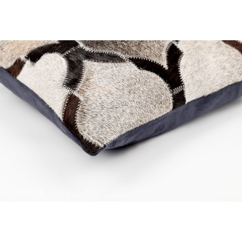 Coussins décoratifs en cuir de vache Canvello, H 16 po x l 24 po, Rectangle