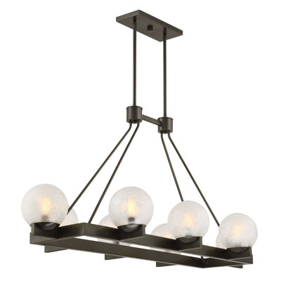 Lustre linéaire en bronze 8 lumières Darien