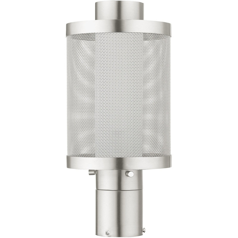 Tête de lanterne transparente Clarra, H 15 po x l 7 po x P 7 po, Nickel brossé