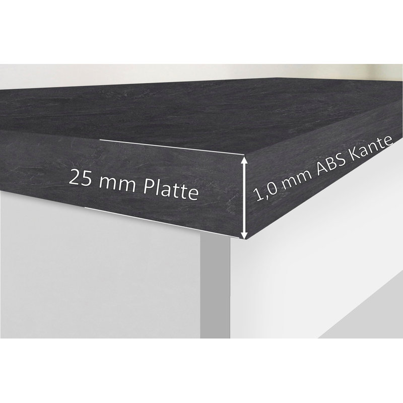 SOLE Wood Kitchen Island, White/Grey