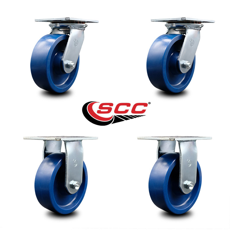4 Piece Solid Poly Caster Set