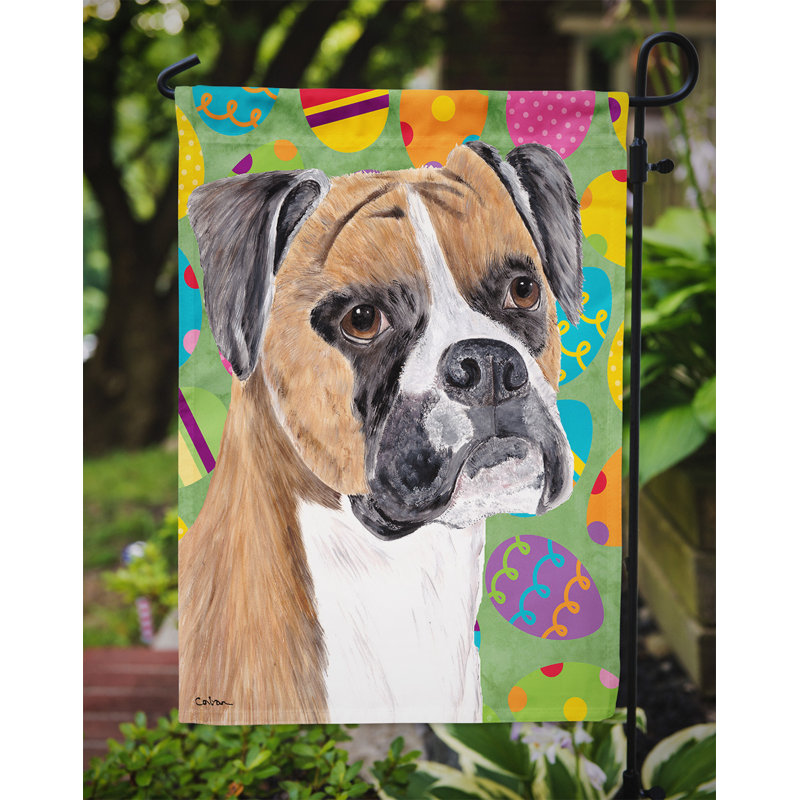Drapeau de jardin Atara, Boxer (beige et blanc)