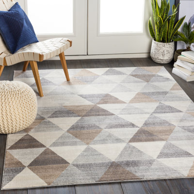 Tapis géométrique tissé à la machine Herrod