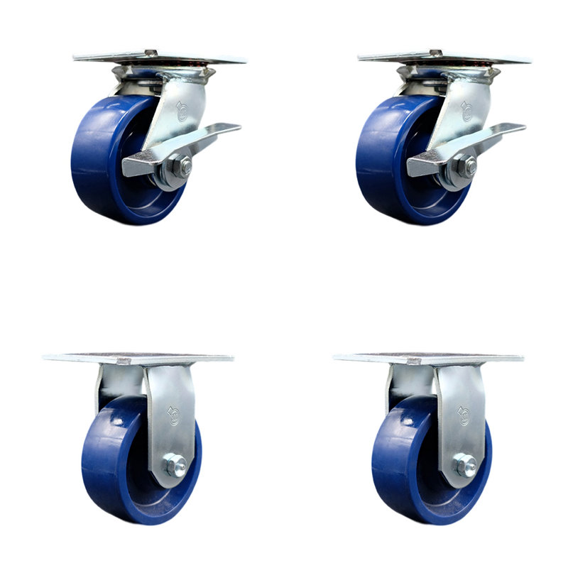 4 Piece Solid Poly Caster Set