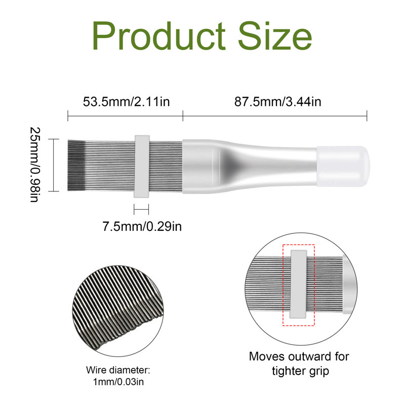 2 pièces peigne à ailettes AC, outil de nettoyage de lisseur en acier inoxydable pour climatiseur, réfrigérateur, radiateur, condensateur, évaporateur