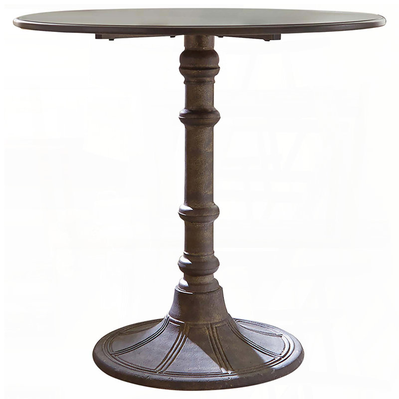 Table bistro ronde en bronze - Style parisien traditionnel