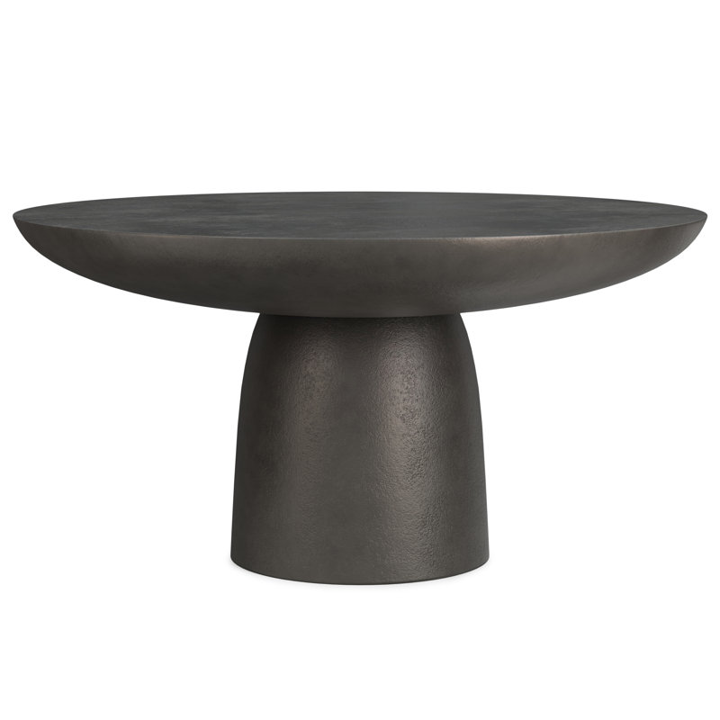 Alexa 30" Round Black Nickel Cast Aluminum Coffee Table