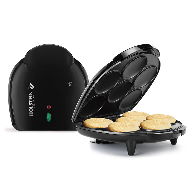 HOLSTEIN HOUSEWARES 9.62 in. Black Non-Stick Arepa Maker HU-09005B - The Home De