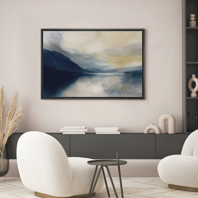 "Neutral Abstract Landscape", impression sur toile encadrée, décoration murale pour chambre à coucher