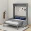 Lit escamotable double avec coussin-1491497977