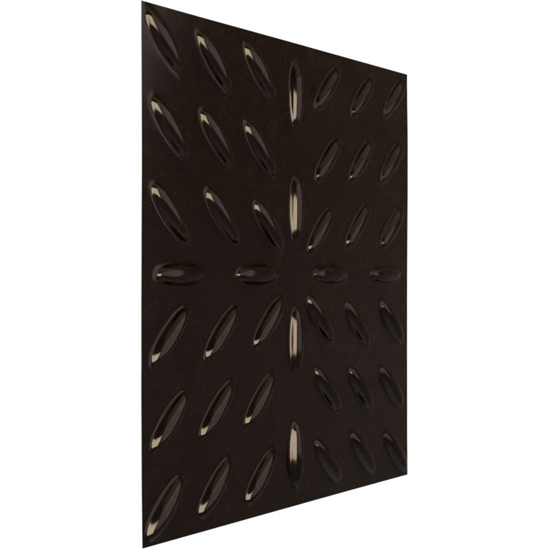 Panneau mural décoratif 3D Blaze 19 5/8 po x H 19 5/8 po EnduraWall, métallique (couvre 2,67 pieds carrés), Brume rustique