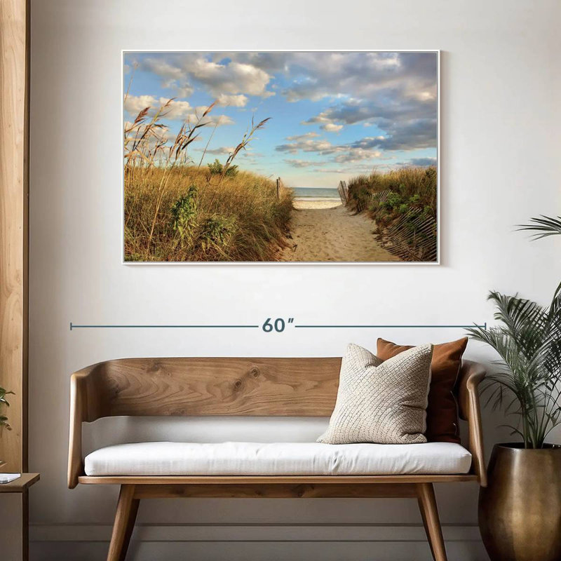 Long Island Aulelei, 46 po x 31 po, Cadre flottant blanc