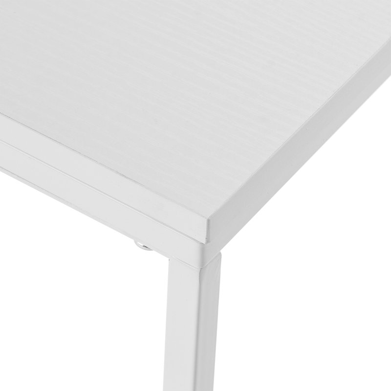 Table de bout rectangulaire en bois massif et manufacturé avec plateau Fontfroide, Blanc