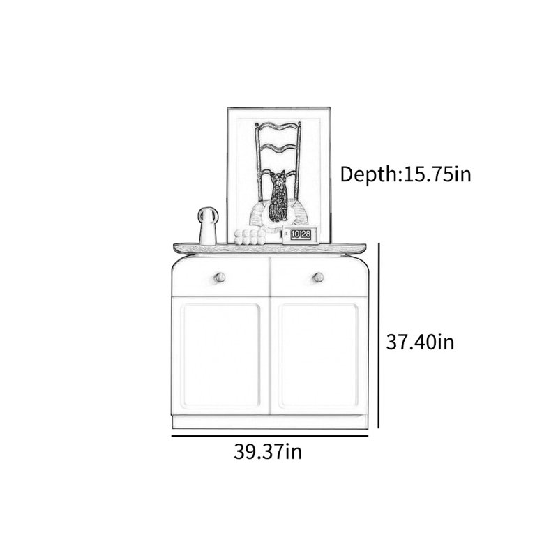 Modern Minimalist Accent Cabinet