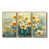 Toile avec cadre flottant or
