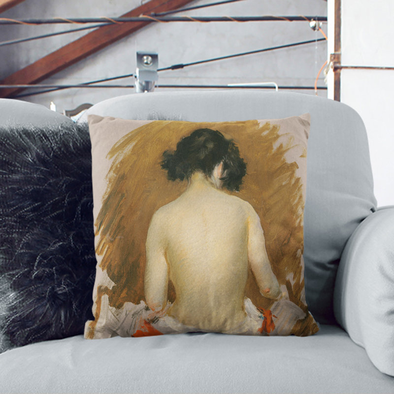 Nude Study Square Throw Cushion, 40cm H x 40cm W x 15cm D