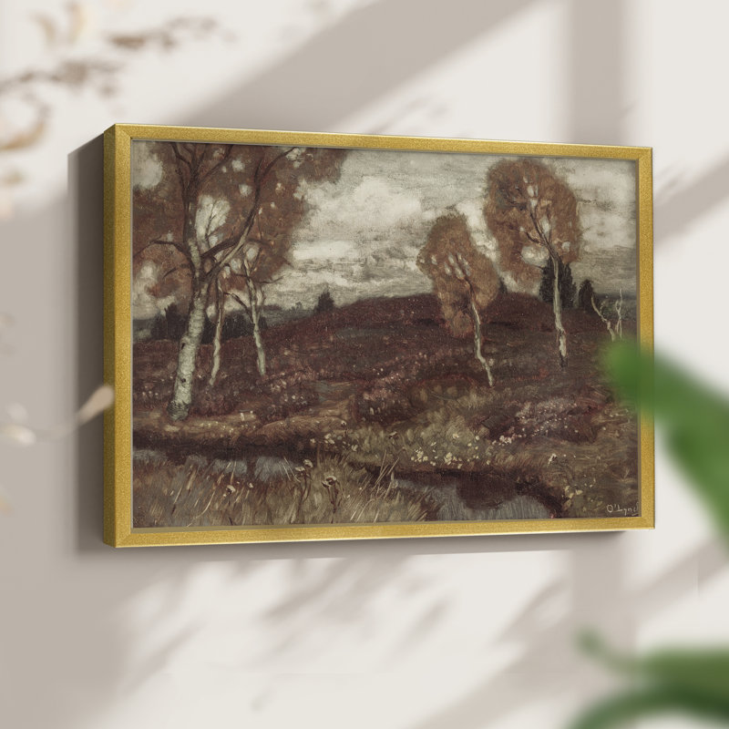 Paysages rétro-DCxxiv-impression encadrée - réversible, H 11 po x l 14 po, Or