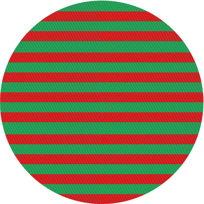 Tapis rouge/vert à motifs Metsahovi, Rond 4 pi