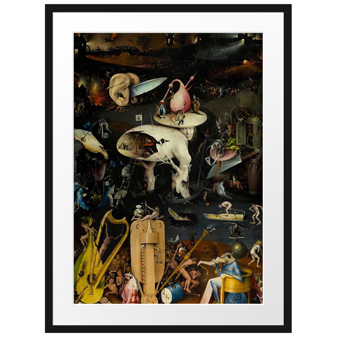 Gerahmtes Poster The Garden of Delights III von Hieronymus Bosch