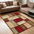 Red and Beige Geometric Blocks carpet-easy to clean, machine-washable, soft and comfortable; suitable for door mats, kitchens, living rooms, bedrooms, corridors, and laundry areas. Easy to clean, durable carpet for home decoration.-128973595