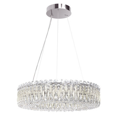 Sarella 12 - Light Dimmable Drum Chandelier