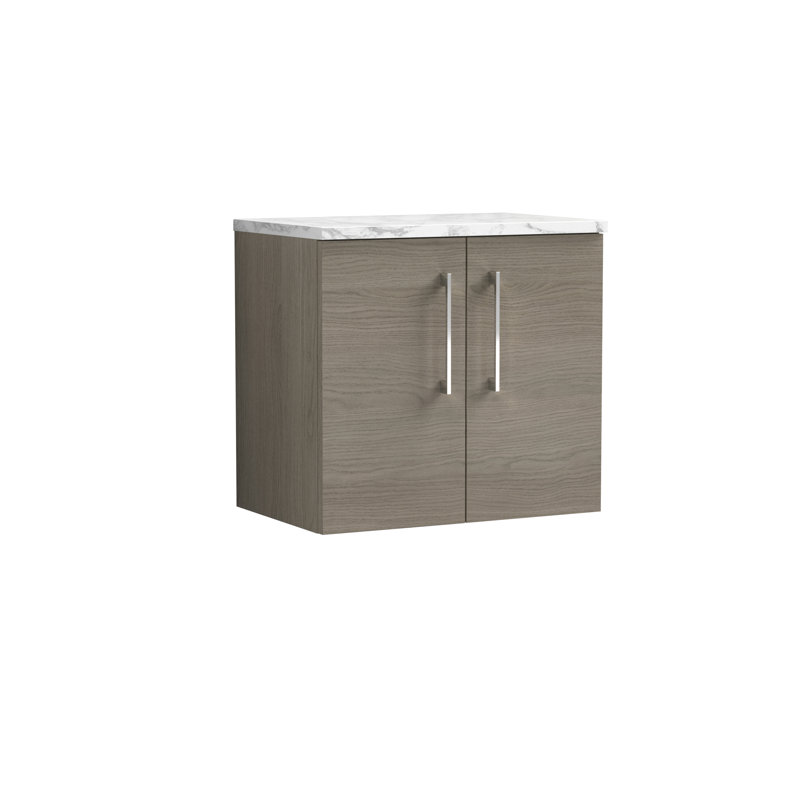 Arno 23.82cm Single Bathroom Vanity Base Only, Solace oak