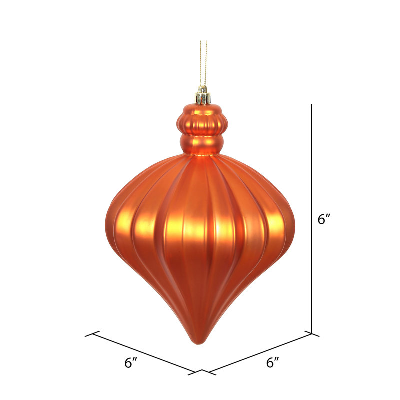Ornement de Noël oignon 6 po, Orange bruni