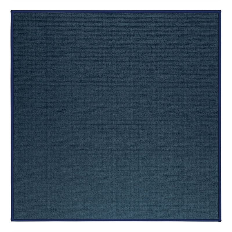 Machine Washable Solid Gray Area Rug, Square 6'