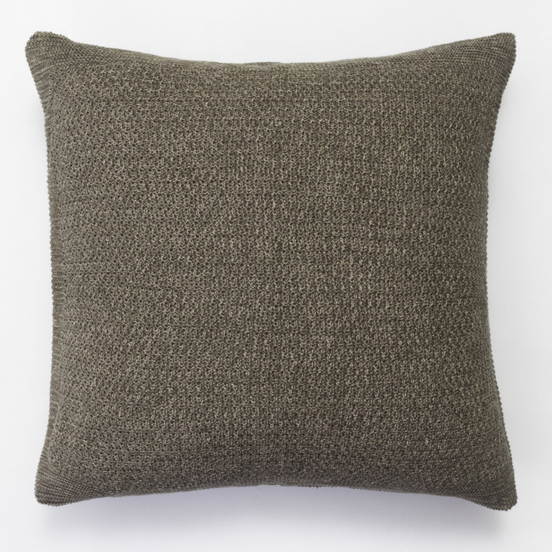 Coussin décoratif en lin Lizzie, Brun foncé