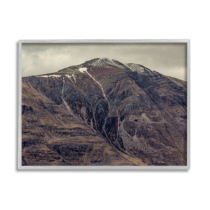 «Cloudy Mountain Peak Slic Giclee Art» par Lil 'Rue, H 11 po x l 14 po x P 1,5 po, Estampe numérique Farmhouse