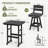 All-Weather HDPE Outdoor Swivel Bar Table and Chairs(3-Piece)-1342197453