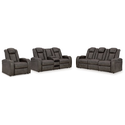 Fyne-Dyme Power Reclining Sofa, Loveseat and Recliner