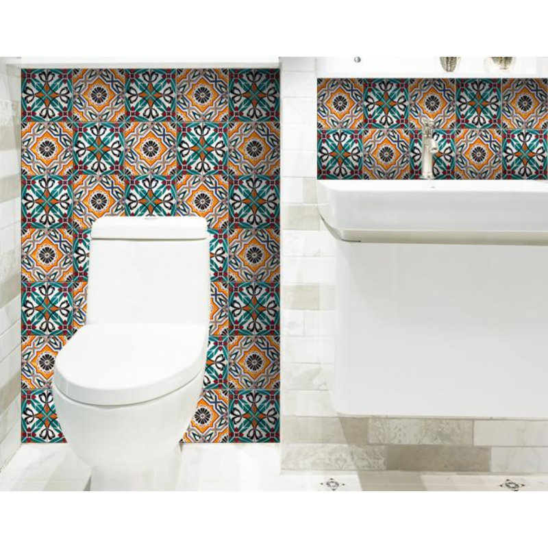 Ensemble de carrelage mosaïque auto-adhésif en vinyle 8 po x 8 po