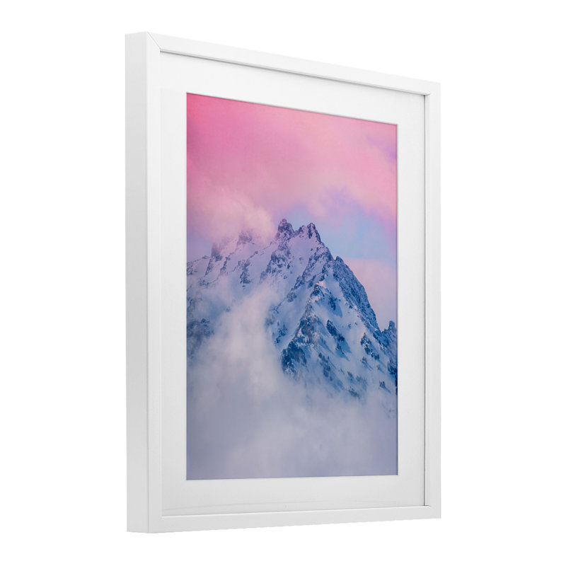«Pastel Wyoming Wonders», reproduction sous verre encadrée, conception de Jared Kreiss, H 16 po x l 13 po, Cadre blanc côtier
