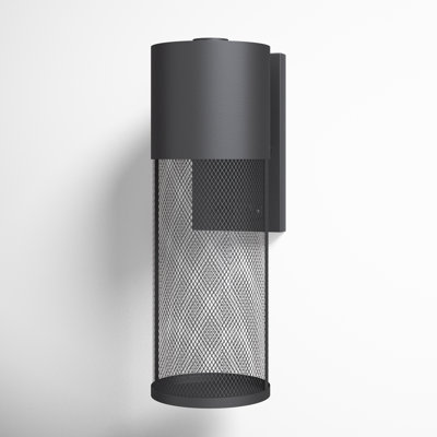Derek Single Light Cylinder Outdoor Aluminum Wall Light