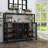 Kritzia 55" Coffee Wine Bar Cabinet with Wine Rack and Glass Holder, Sideboard Buffet Cabinet-462449779