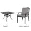 Elieen 4 - Person Patio Dining Set with Square Table , Cushions Included