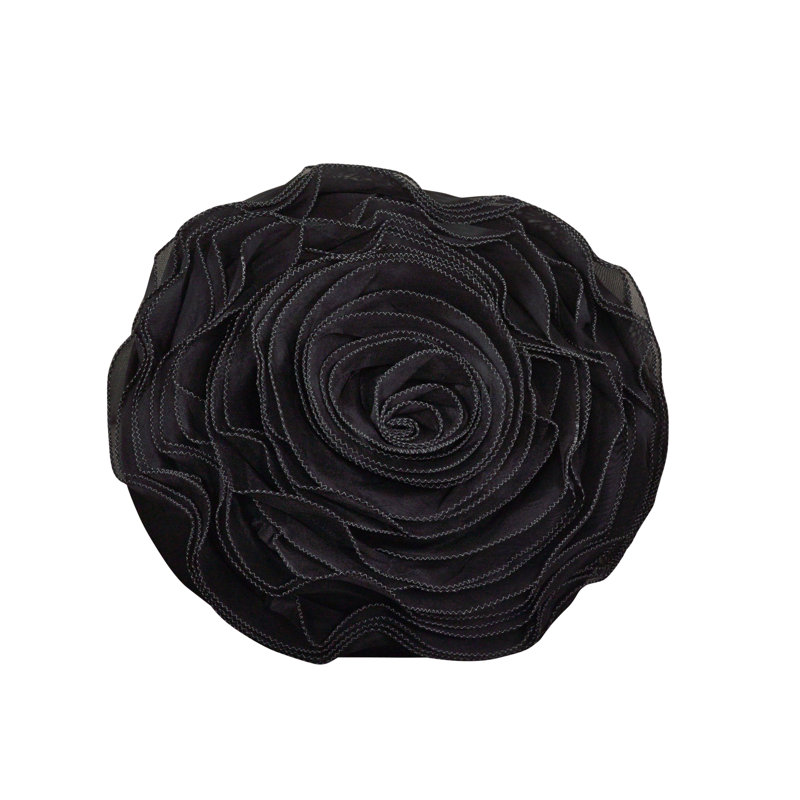 Novelty Pillow Cover & Insert, 16" H x 16" W, Black